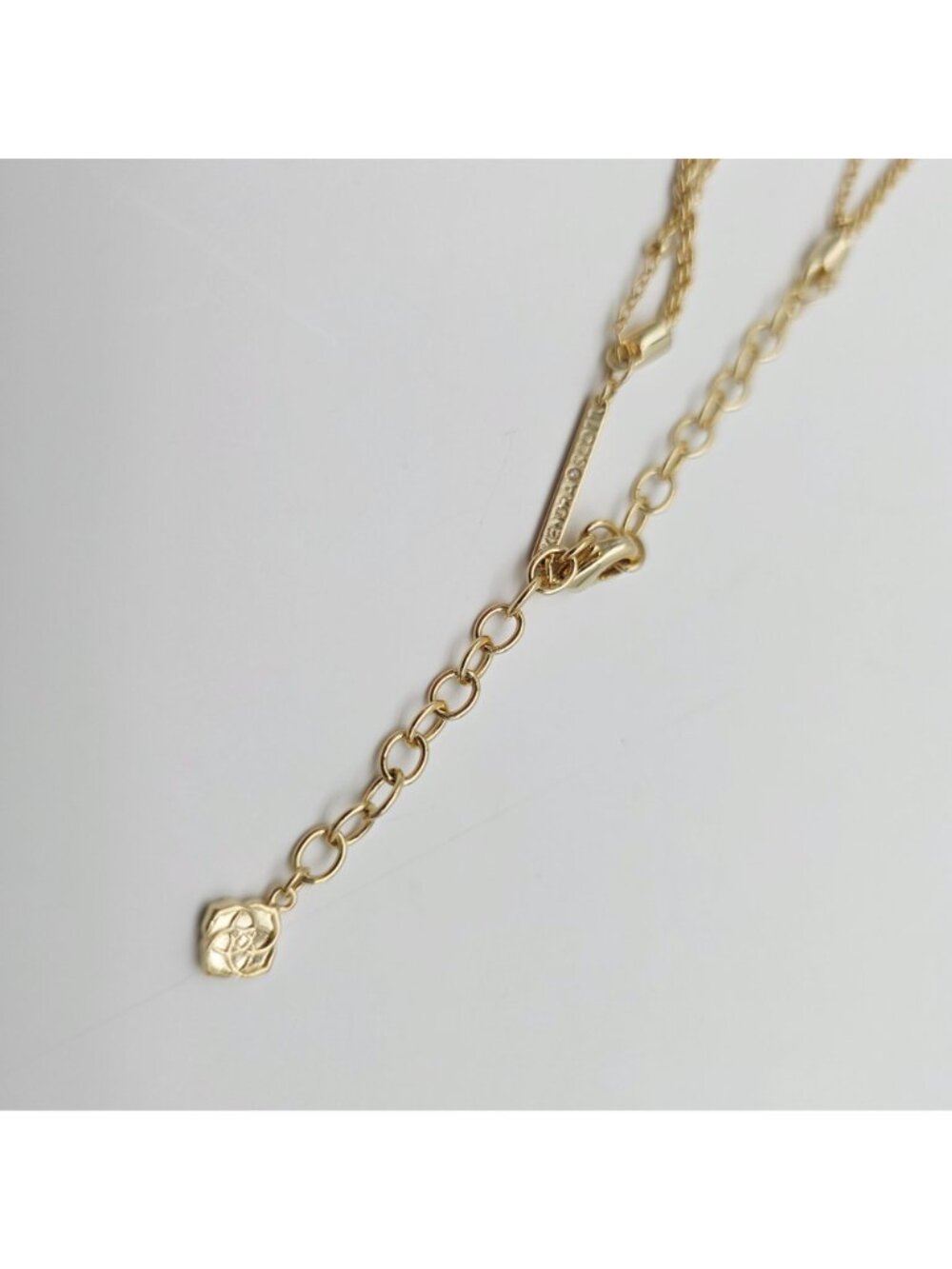 Kendra Scott Gold Double Strand Necklace With Filigree Heart Pendant 19" - Picture 5 of 6